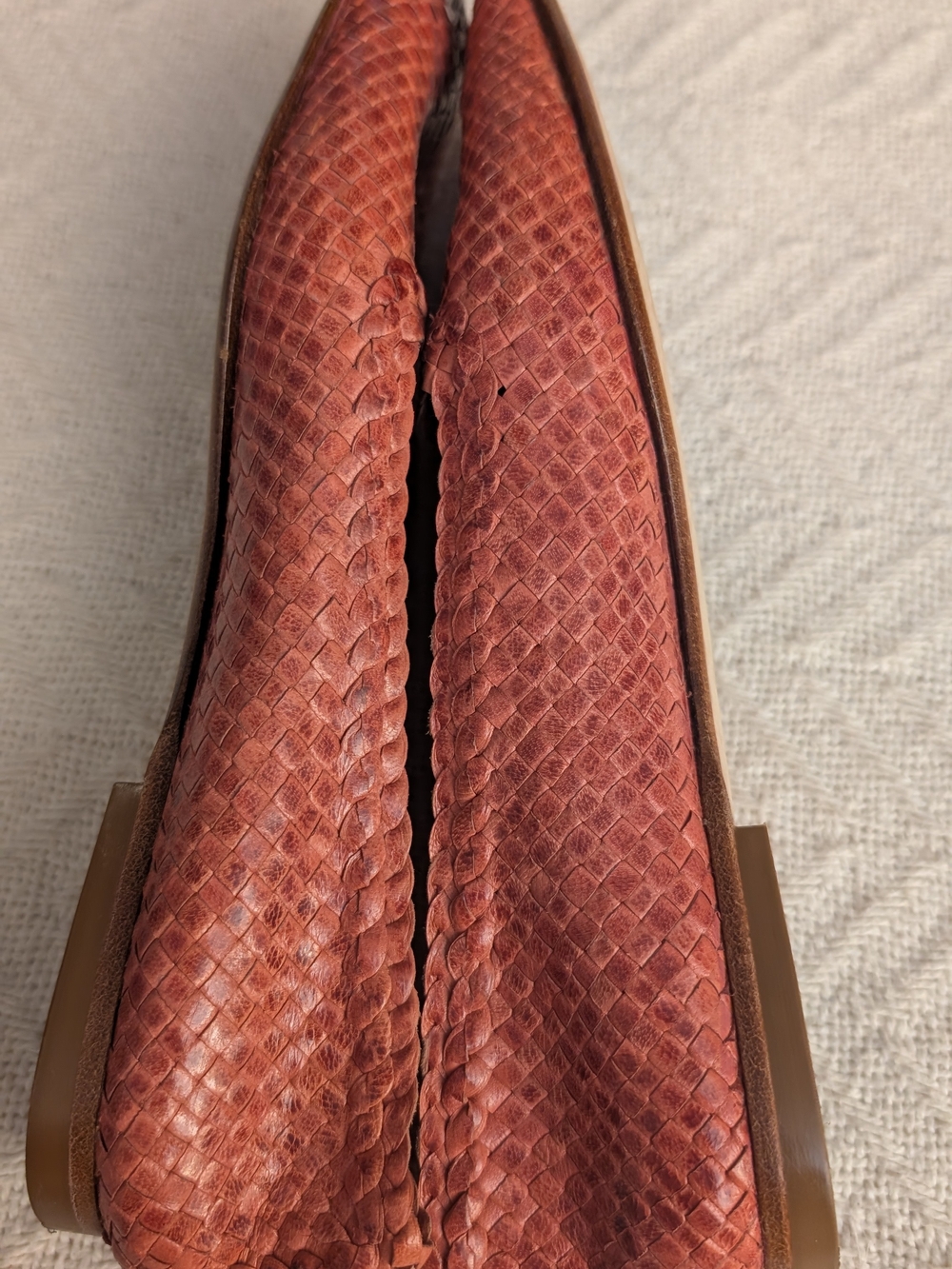 Miista Woven Leather Flats in Rust - Picture 5 of 6